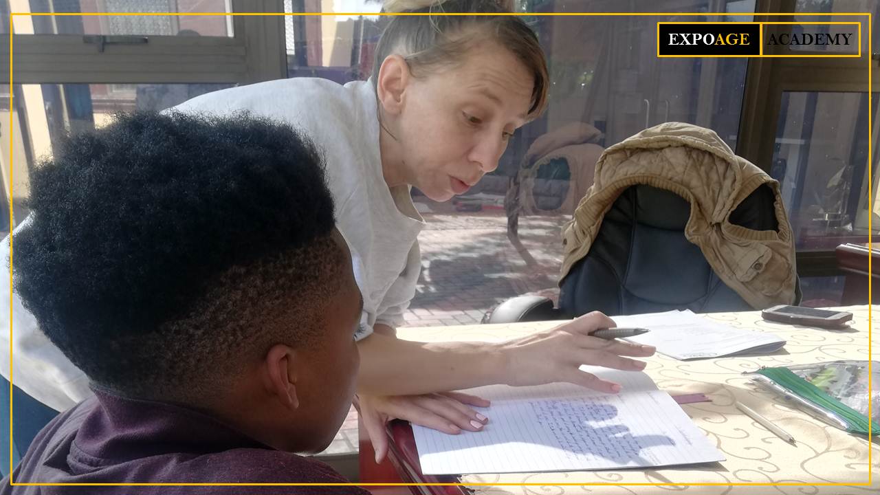 A private tutoring session taking place in Vanderbijpark, Gauteng. Expoage Academy